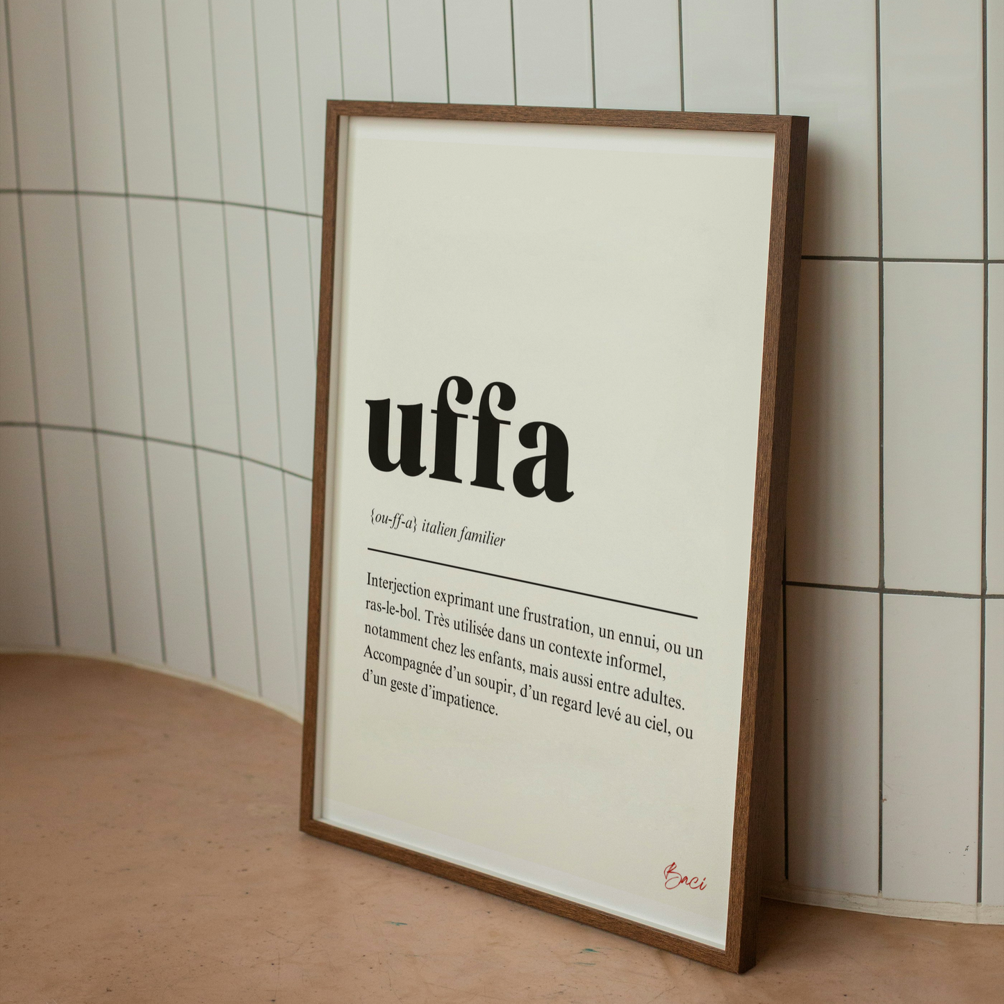 Affiche  «Uffa» - BACI ARTE