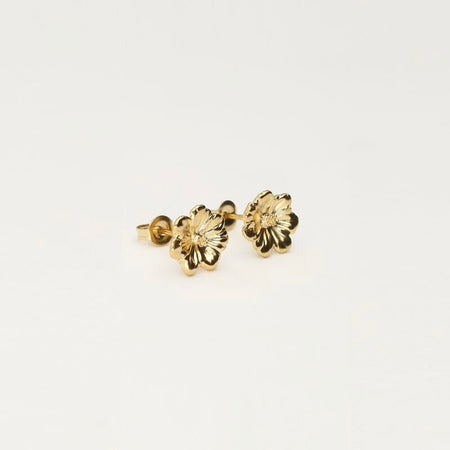Boucles Fleurs dorée - My jewellery