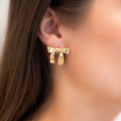 Clous d'oreilles avec grand nœud vintage - MY JEWELLERY