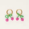 Boucles d'oreilles avec perles cerise