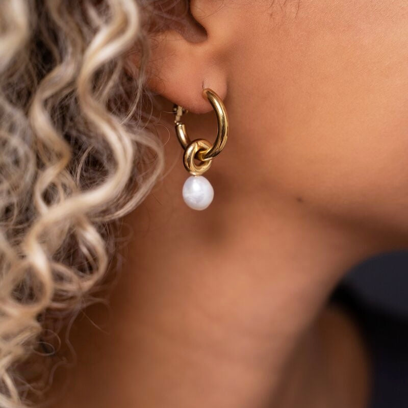 Créoles avec perle - My Jewellery