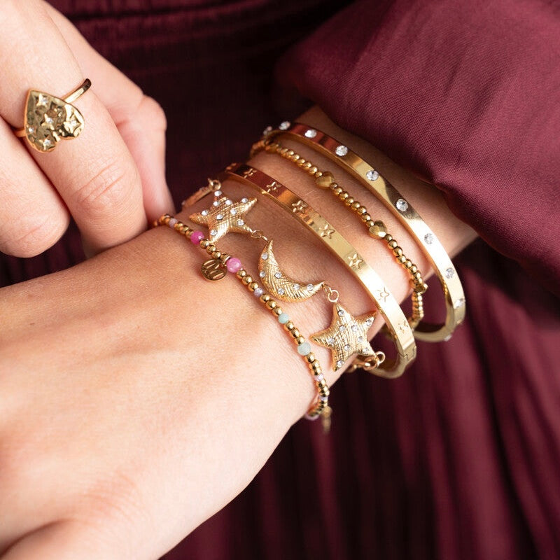 Starry Bracelet with Moons and Stars