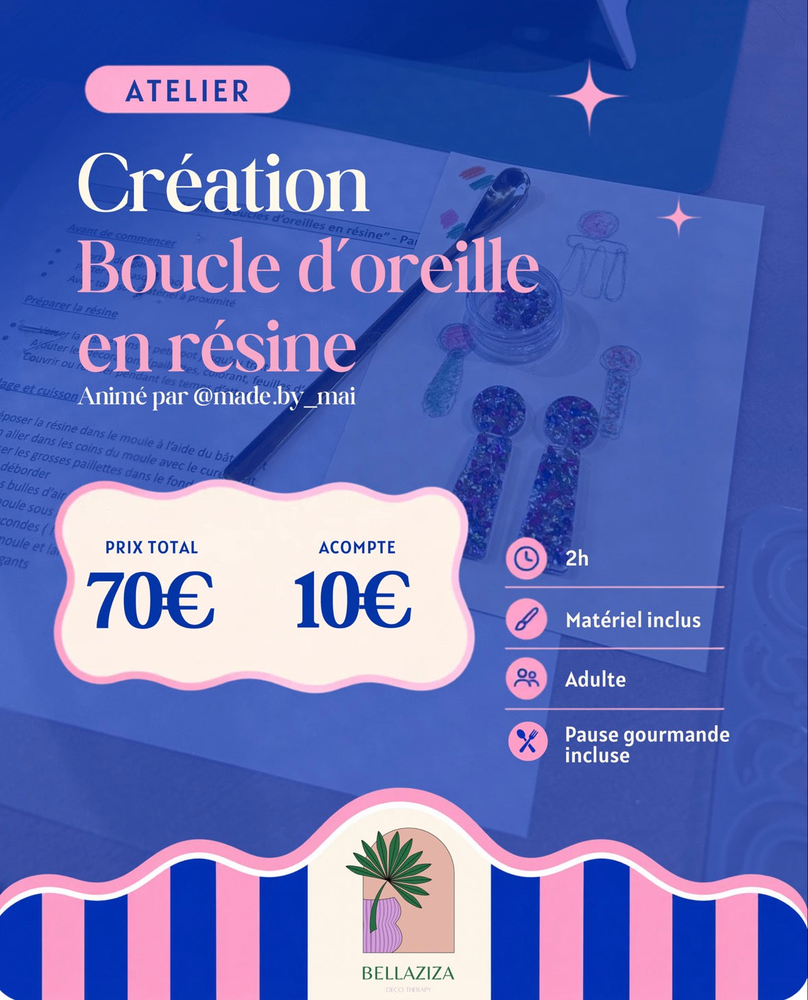Atelier de Création de Boucles d'Oreilles - 70€