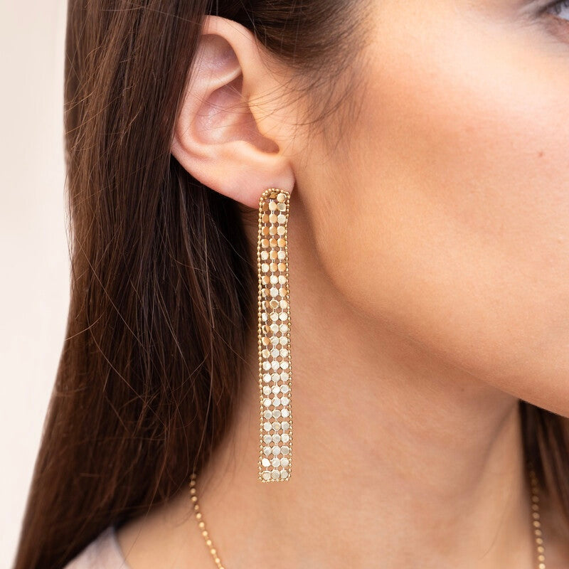 Starry earrings with coins