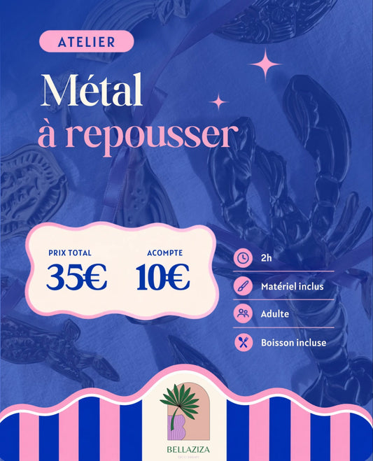 Metal embossing workshop by BELLAZIZA - €35