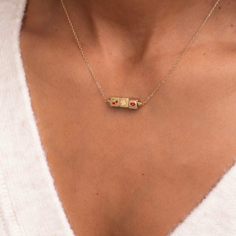 Collier cubes "New York"