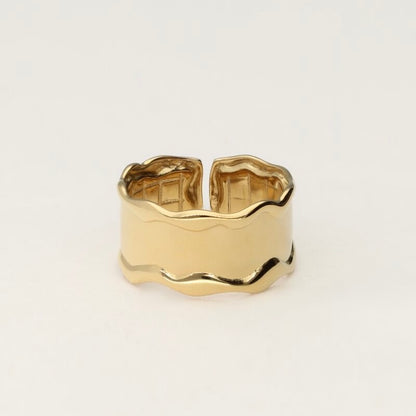 Bague avec vague et texture - Myjewellery