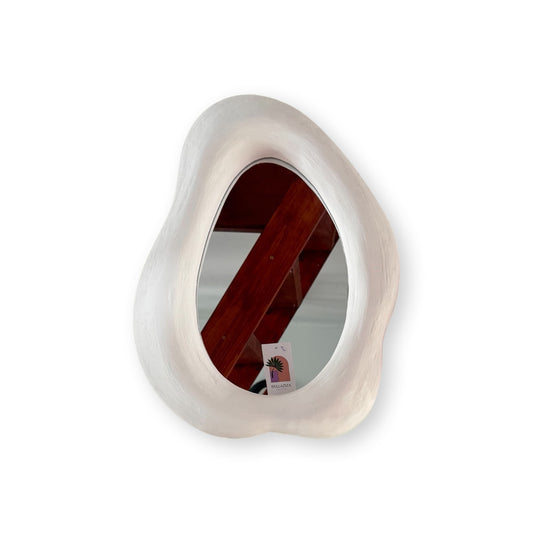 Miroir - Plâtre blanc S