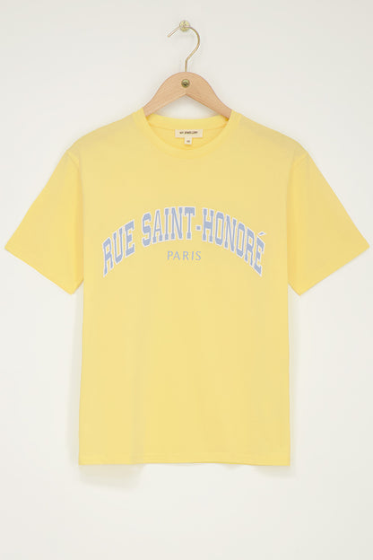 T-shirt jaune "Rue saint honoré"