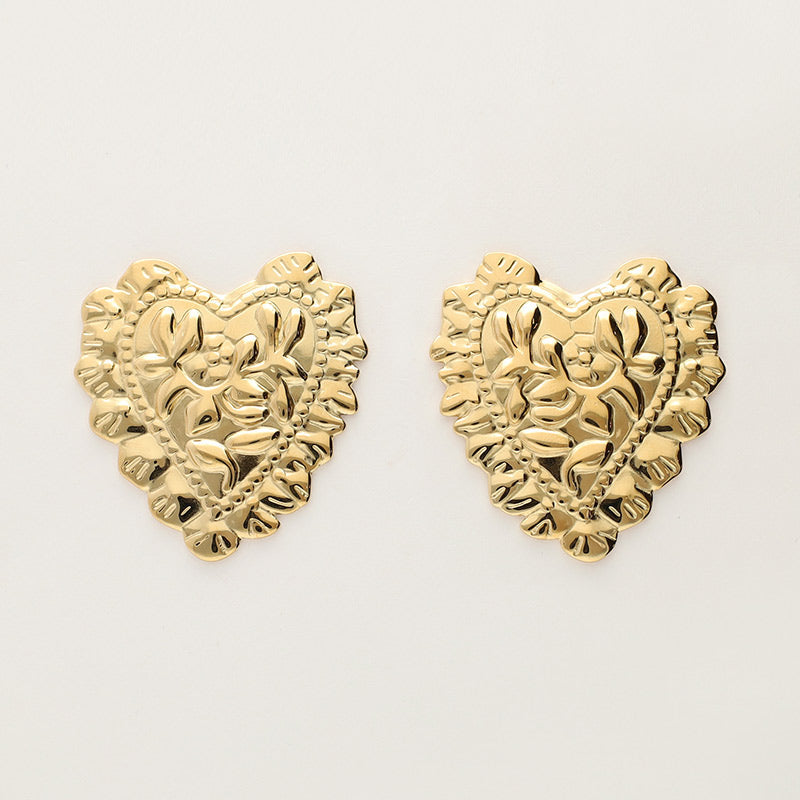Boucles d’oreilles coeur vintage
