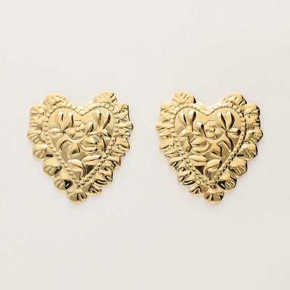 Boucles d’oreilles coeur vintage