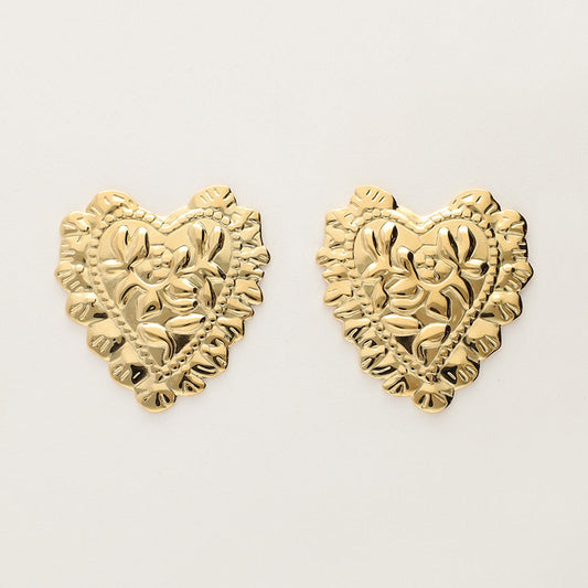 Boucles d’oreilles coeur vintage