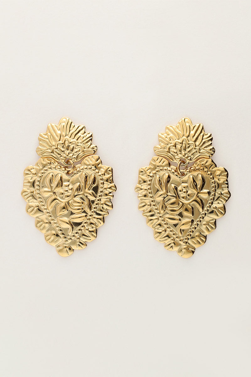 Boucles d’oreilles coeur mexicain