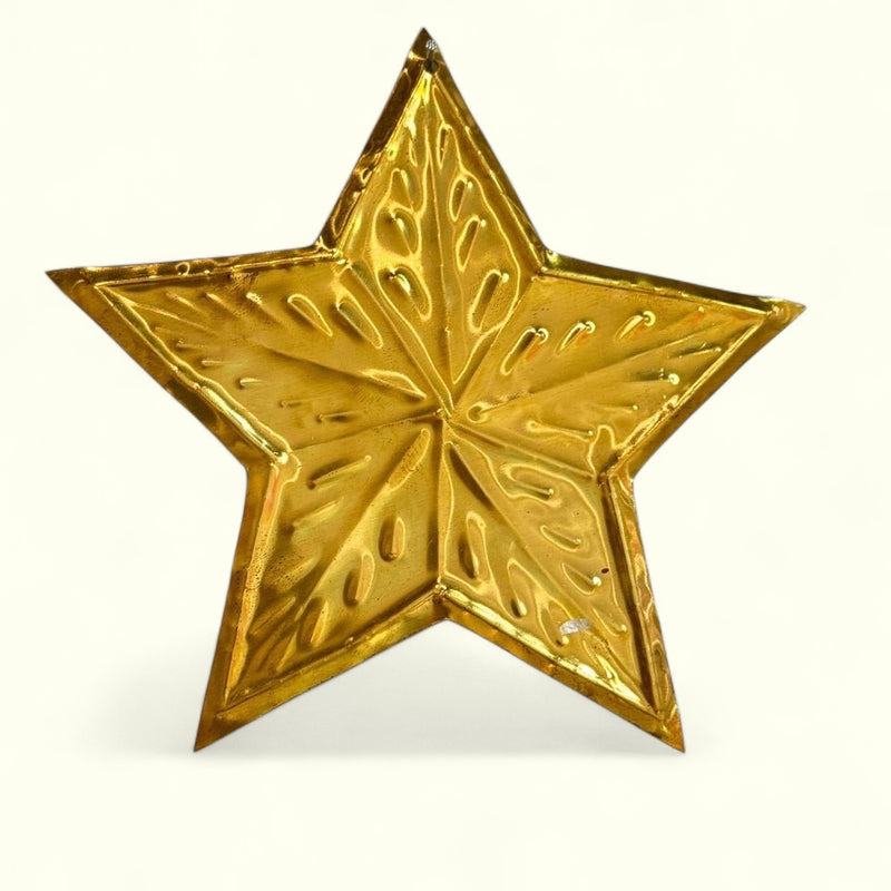 Étoile relief en laiton
