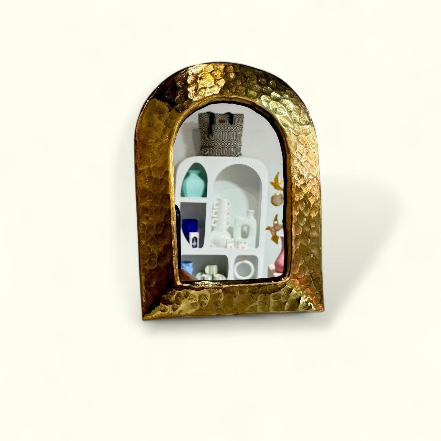 Petit Miroir martelé & Trou en laiton - MARTAL