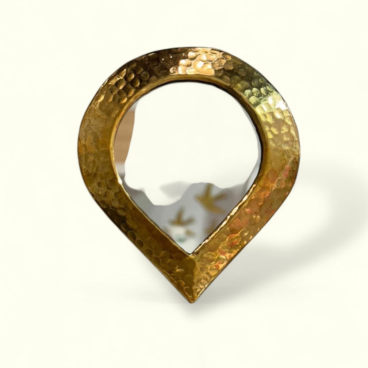 Petit Miroir martelé & Trou en laiton - MARTAL