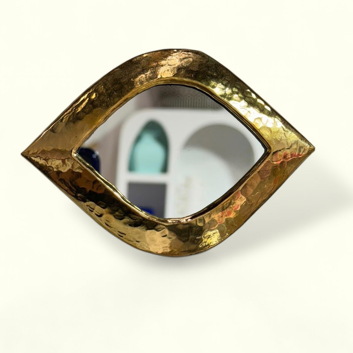 Petit Miroir martelé & Trou en laiton - MARTAL