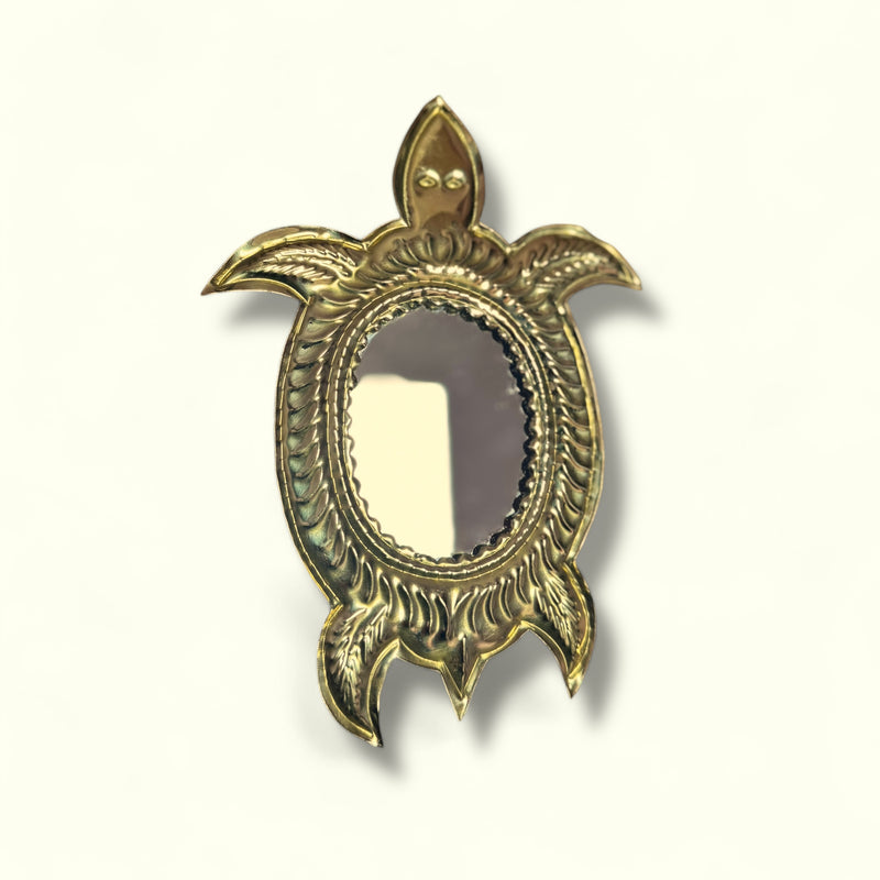 Tortue en laiton avec miroir TURTLE