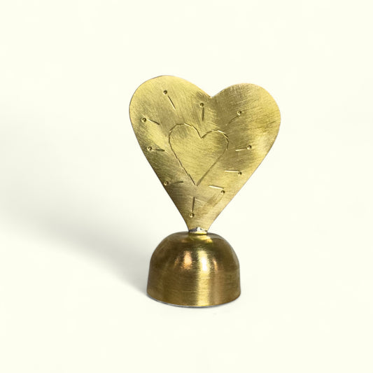 Porte photo coeur - laiton