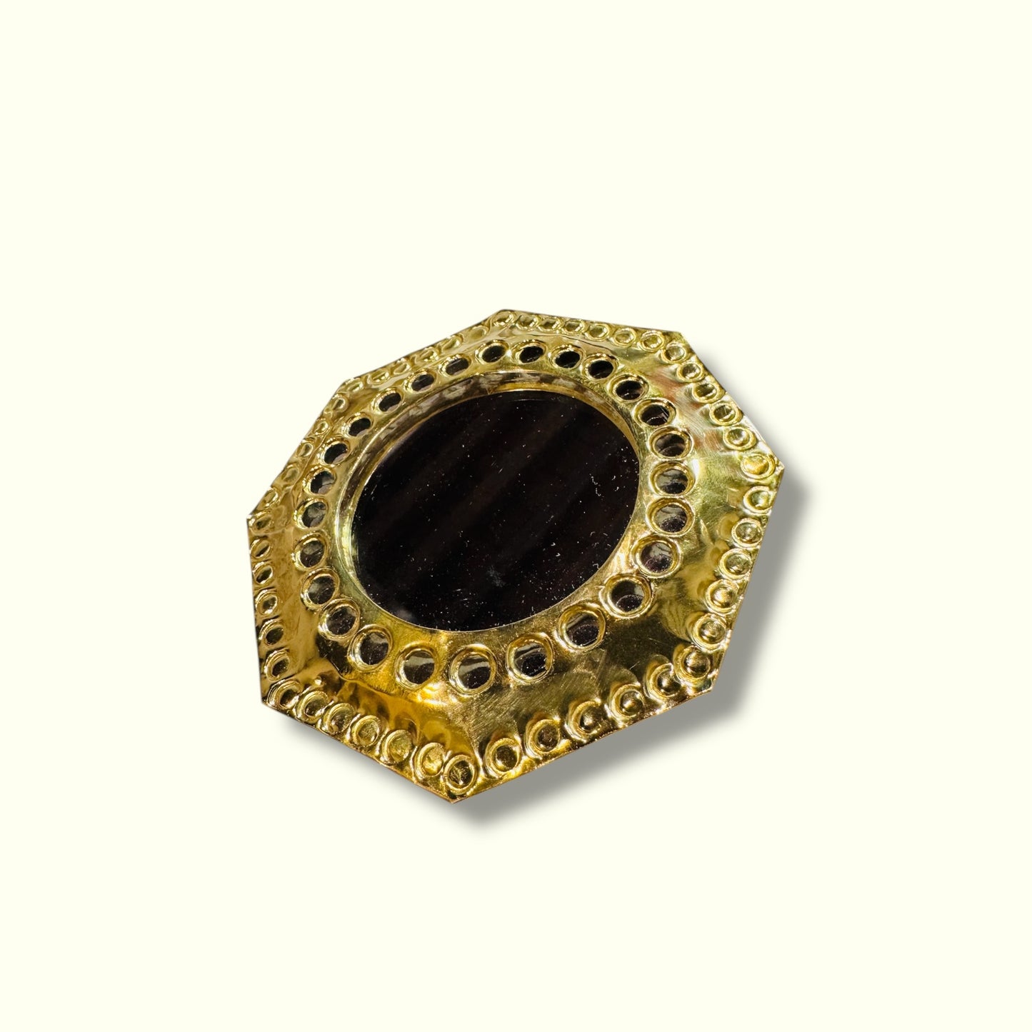 Petit Miroir martelé & Trou en laiton - MARTAL