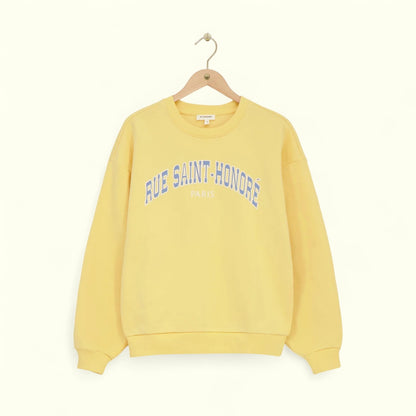 Sweat jaune "Rue saint honoré"