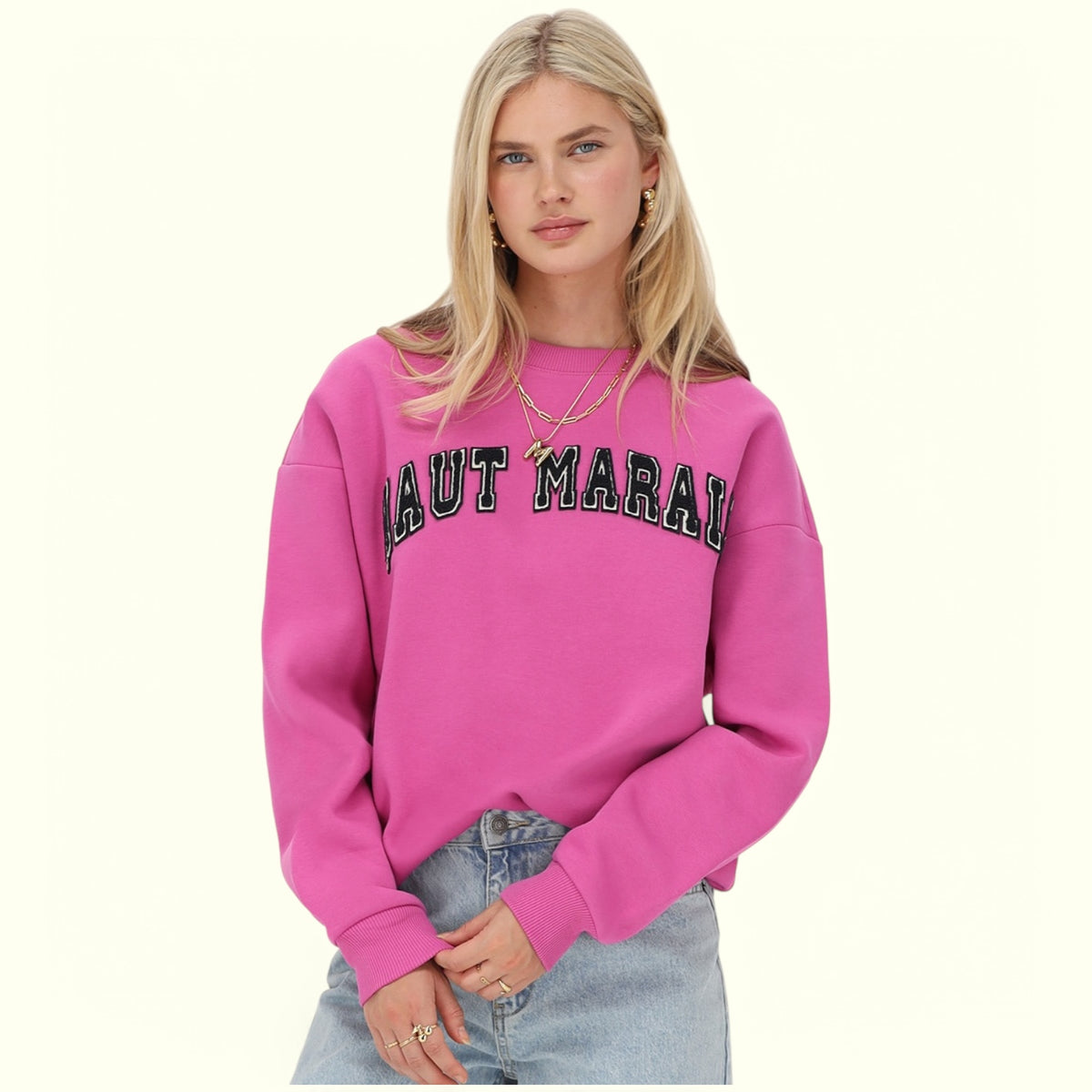 Roze sweatshirt "Haut Marais"