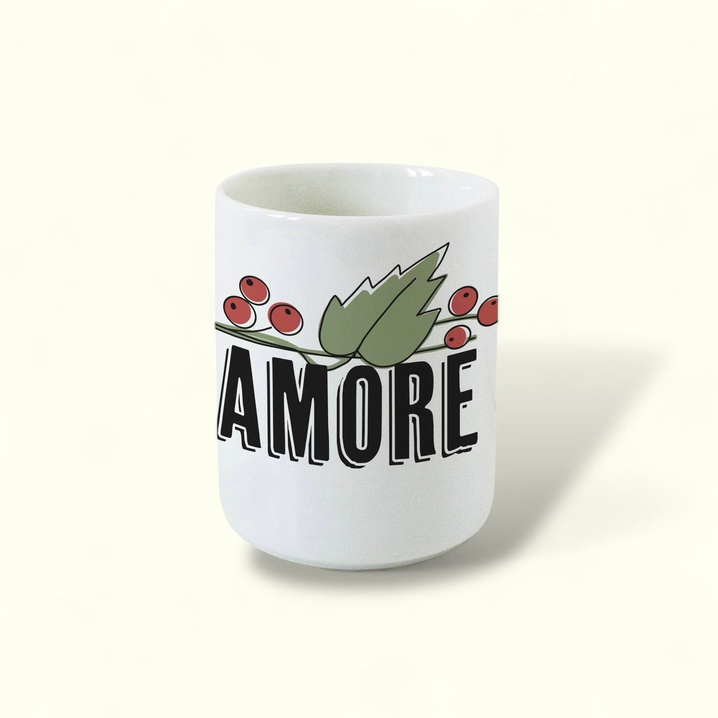 L'AMORE - Gobelet en porcelaine avec écriture