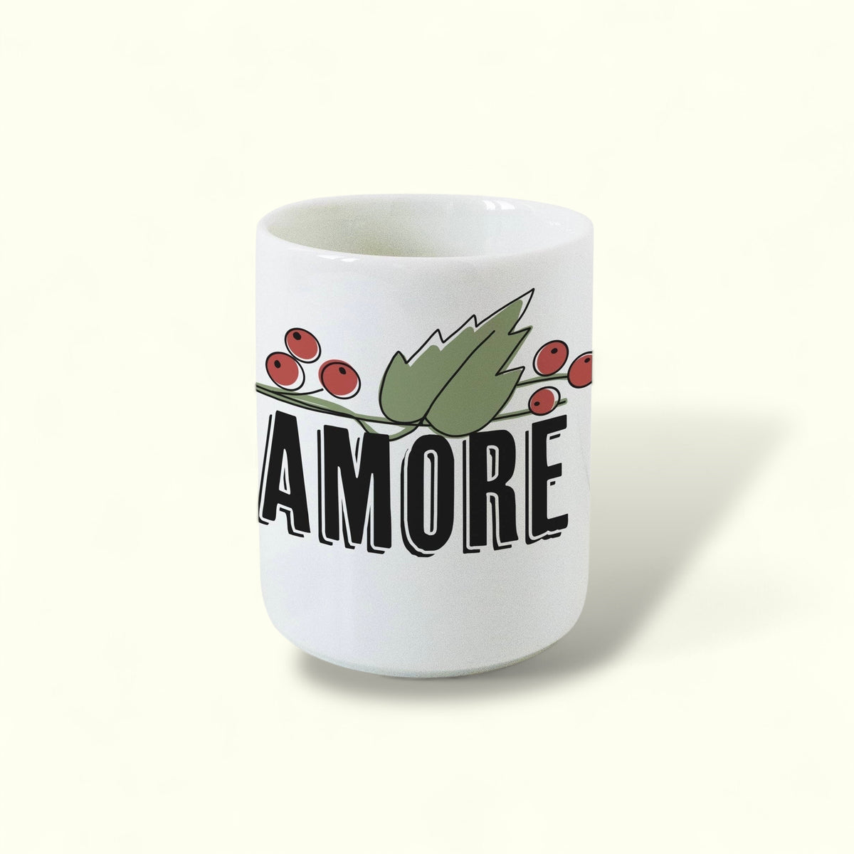 L'AMORE - Porcelain cup with writing