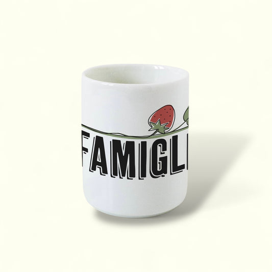 LA FAMIGLIA - Verre en porcelaine avec écriture