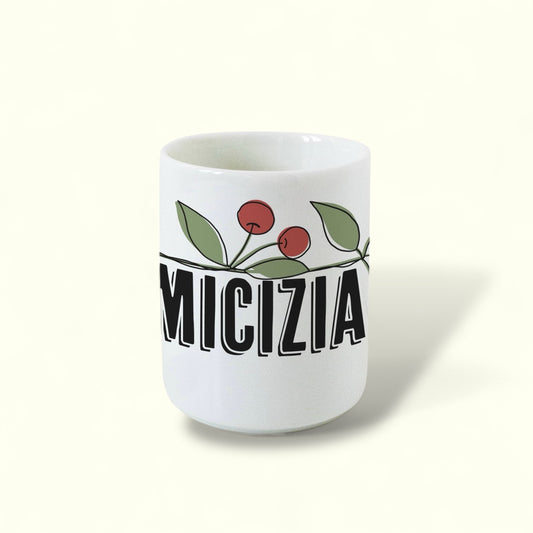 L'AMICIZIA - Gobelet en porcelaine avec écriture