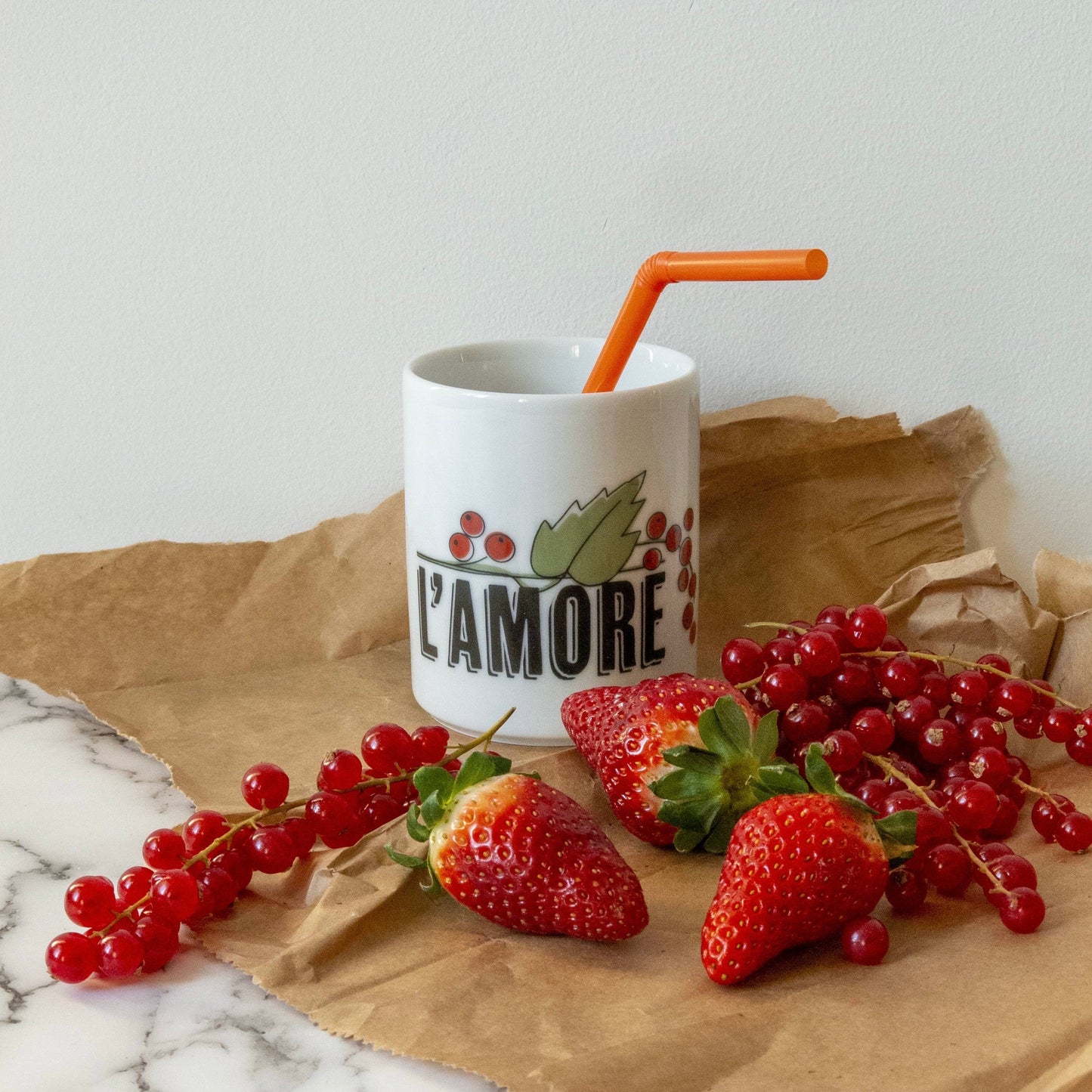 L'AMORE - Gobelet en porcelaine avec écriture