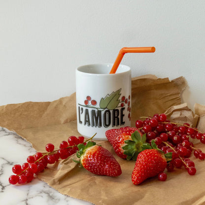 L'AMORE - Gobelet en porcelaine avec écriture