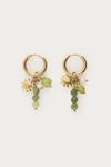 Boucles d'oreilles Sunrocks avec perles vertes et soleil