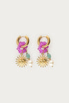 Boucles d'oreilles Mer avec soleil et perles fantaisie