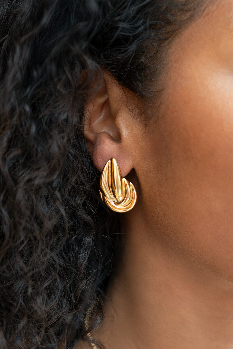 Boucles d'oreilles feuille nouée