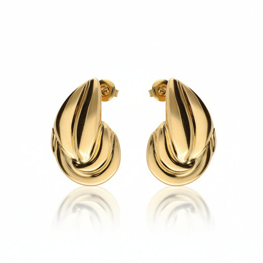 Boucles d'oreilles feuille nouée