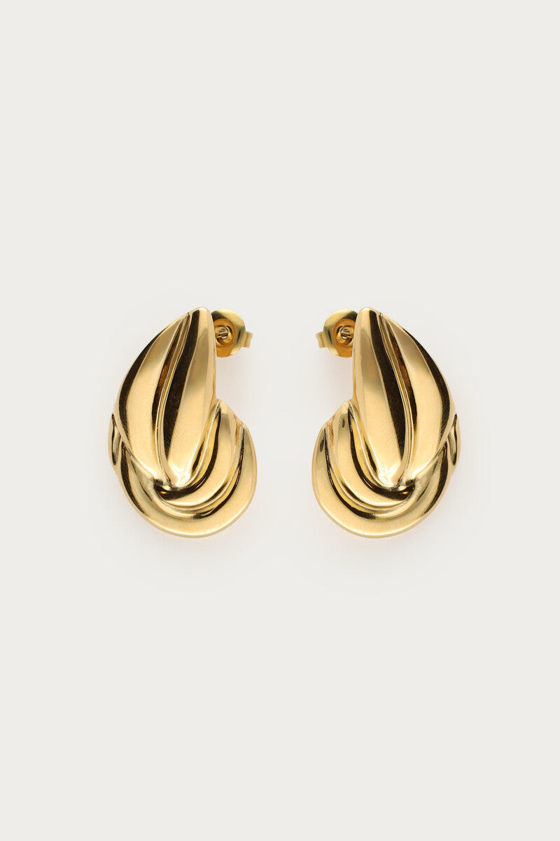 Boucles d'oreilles feuille nouée