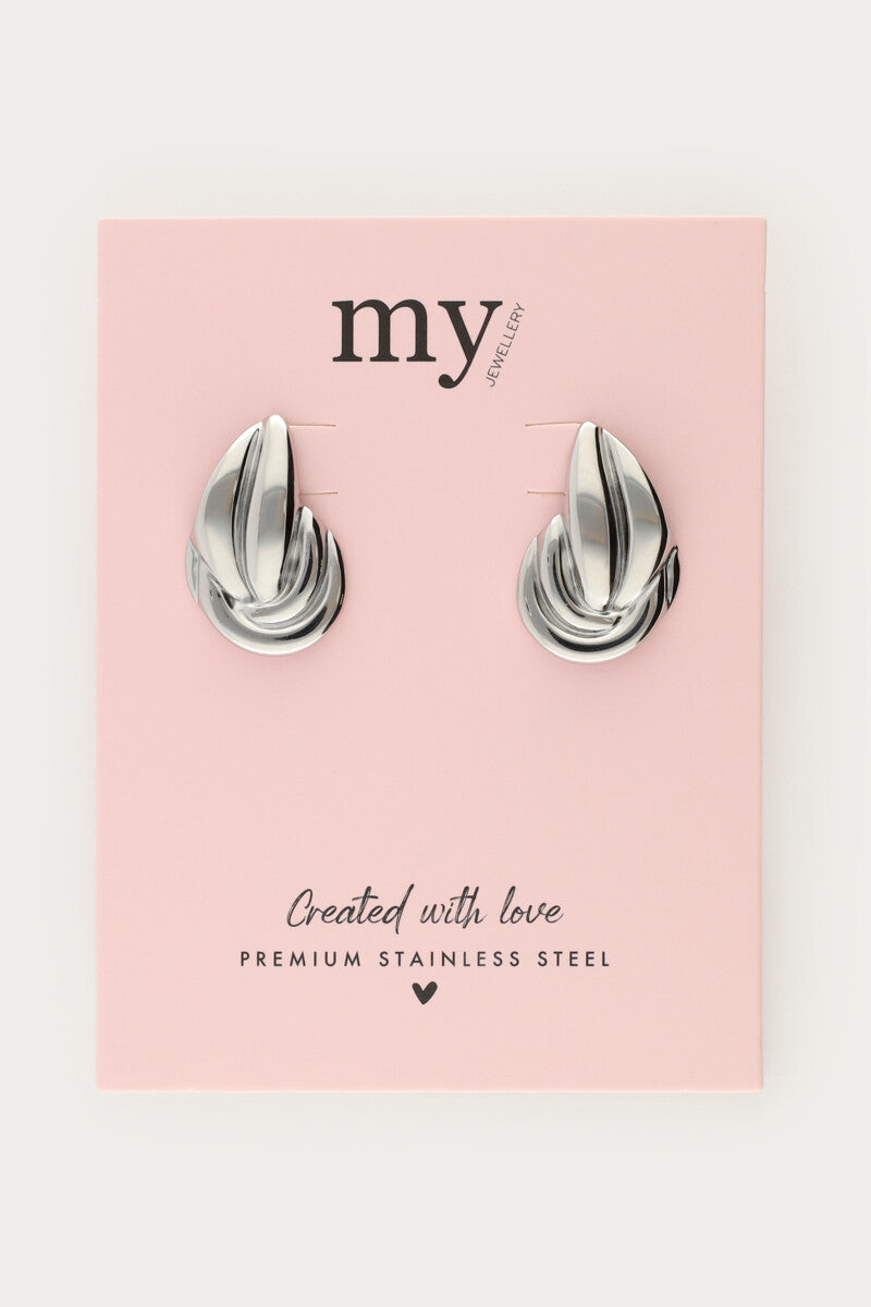 Boucles d'oreilles feuille nouée