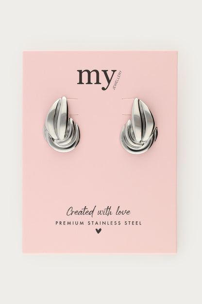 Boucles d'oreilles feuille nouée