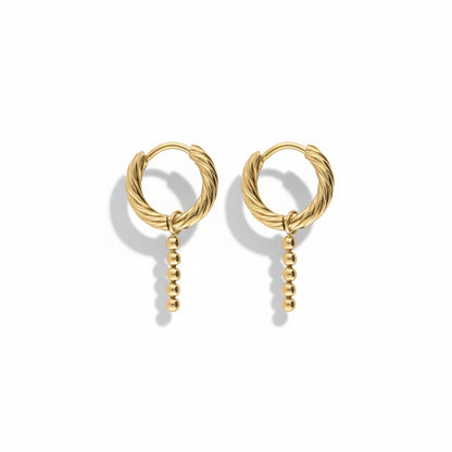 Boucles d'oreilles minimalistes Nomads avec billes