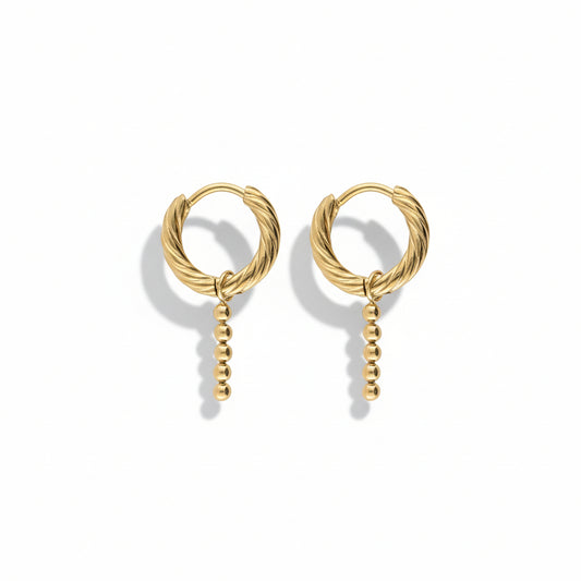 Boucles d'oreilles minimalistes Nomads avec billes