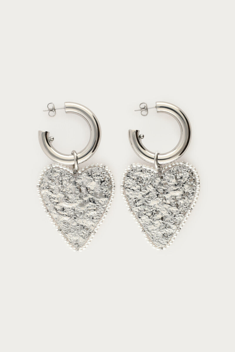 Boucles d'oreilles Nomads avec maxi cœur