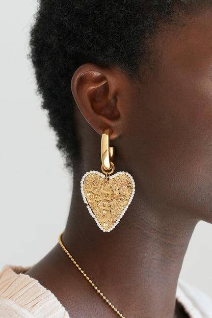 Boucles d'oreilles Nomads avec maxi cœur