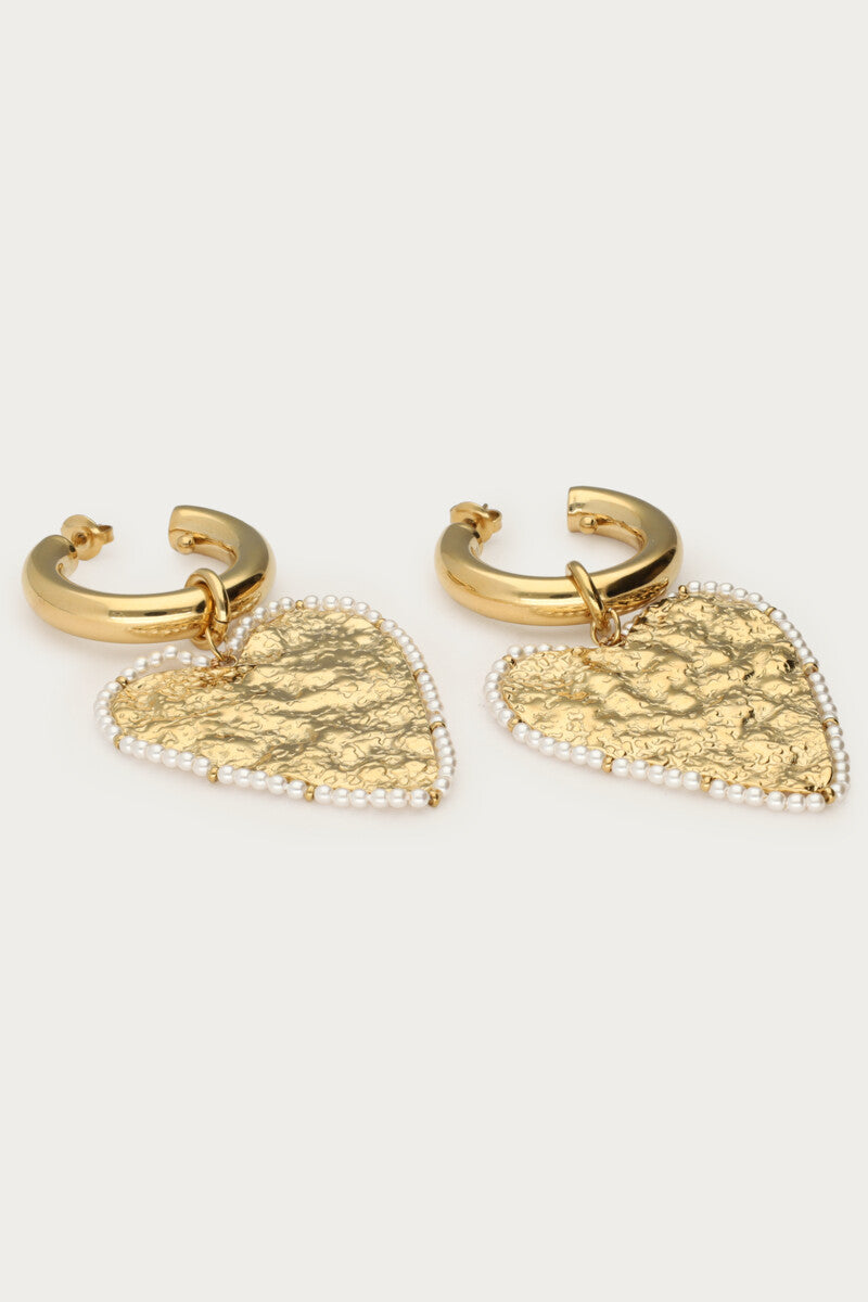 Boucles d'oreilles Nomads avec maxi cœur