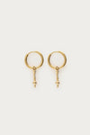 Boucles d'oreilles minimalistes Nomads avec étoile et strass