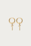 Boucles d'oreilles minimalistes Nomads avec épée