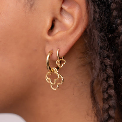 Boucles d'oreilles avec double trèfle