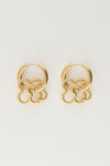 Boucles d'oreilles avec double trèfle