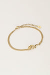 Bracelet vintage avec rose plate