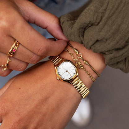 Bracelet vintage avec rose plate